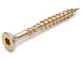 Саморез по дереву конструкционный потайной, TORX, желтый цинк 4,5*80
